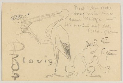 Lovis Corinth à Carl Strathmann: Carte postale, cachet postal du 20 septembre 1906 - Lovis Corinth
