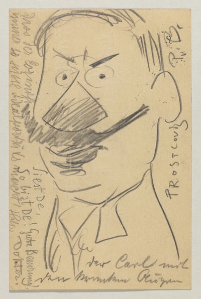 Lovis Corinth à Carl Strathmann : Carte postale, cachet postal 21 février 1904 - Lovis Corinth