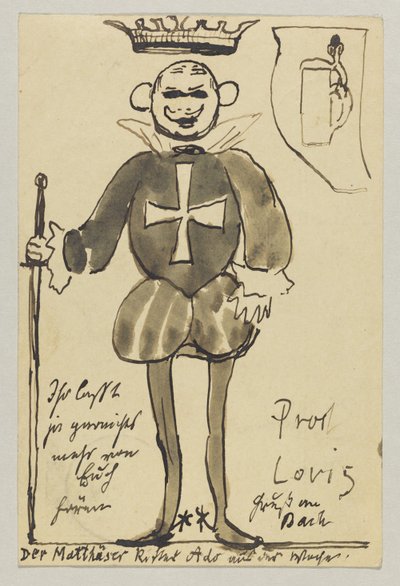 Lovis Corinth à Carl Strathmann: Carte postale, cachet postal 21 juin 1902 et 22 juin 1902 - Lovis Corinth