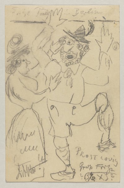 Lovis Corinth à Carl Strathmann : Carte postale, cachet postal 25 février 1904 - Lovis Corinth