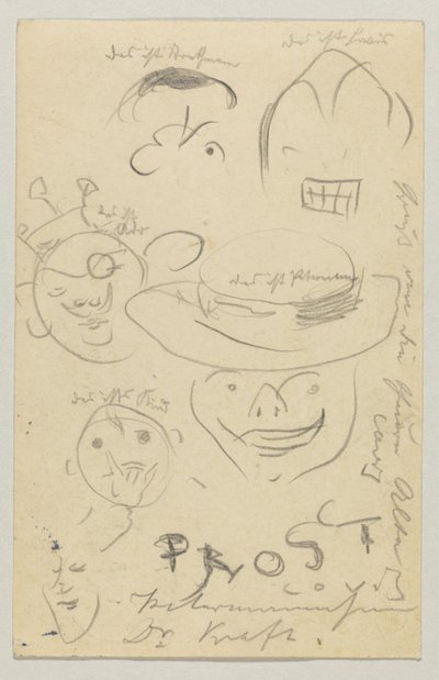 Lovis Corinth à Carl Strathmann: Carte postale, cachet postal du 27 mars 1905 - Lovis Corinth