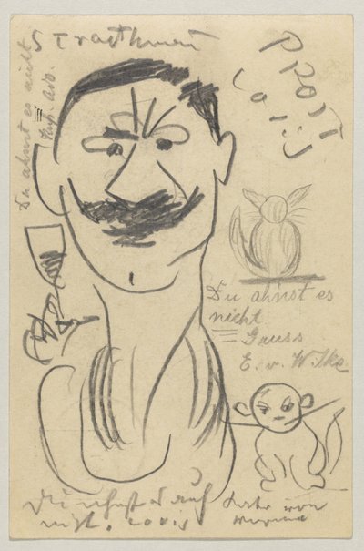 Lovis Corinth à Carl Strathmann : Carte postale, cachet postal du 29 mars 1904 - Lovis Corinth