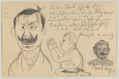 Lovis Corinth à Carl Strathmann : Carte postale, cachet postal du 30 janvier 1903 - Lovis Corinth