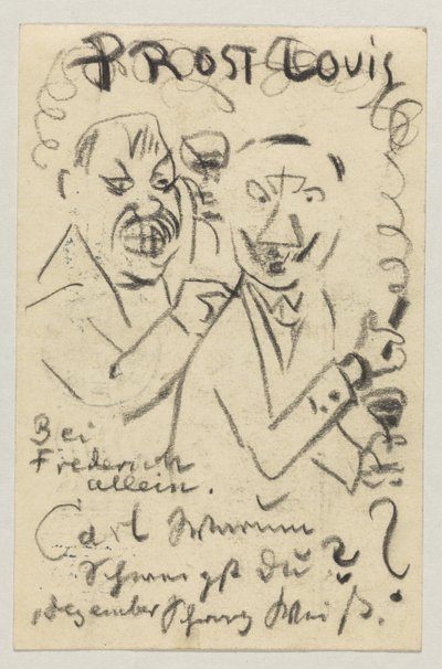 Lovis Corinth à Carl Strathmann : Carte postale, cachet postal du 30 octobre 1907 - Lovis Corinth