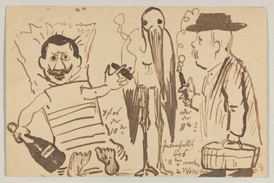 Lovis Corinth à Carl Strathmann: Carte postale, cachet postal 3 septembre 1902 - Lovis Corinth
