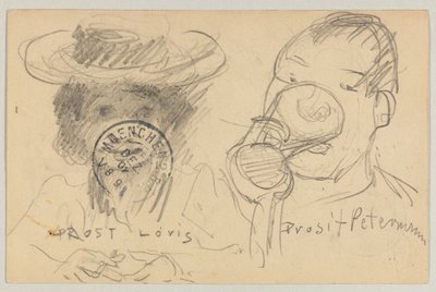 Lovis Corinth à Carl Strathmann : Carte postale, cachet postal recto 17 décembre 1902 - Lovis Corinth