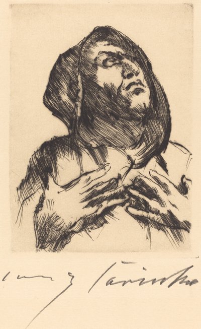 Moine regardant vers le haut, 1916 - Lovis Corinth