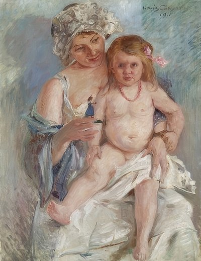 Mère et enfant (Charlotte Corinth et Wilhelmine) - Lovis Corinth