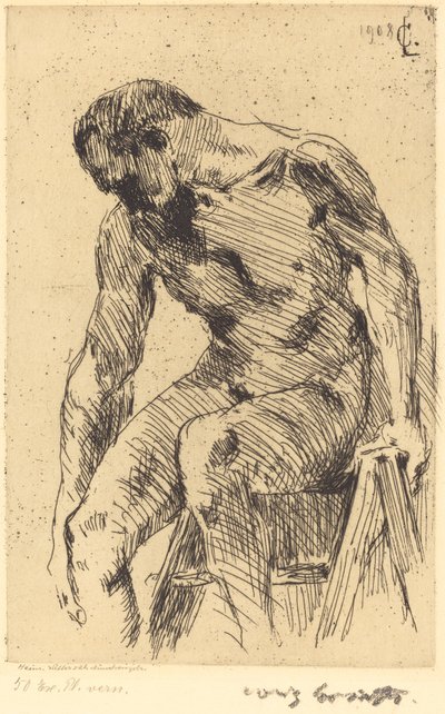 Nu masculin assis - Lovis Corinth