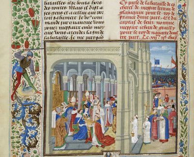 Couronnement de Charles V de France le 19 mai 1364, vers 1470-1475 - Loyset Liedet