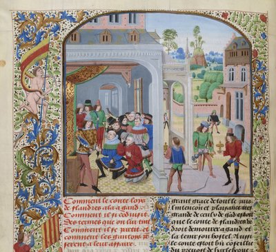 Hommage de Louis II de Male par une députation de Gand - Loyset Liedet