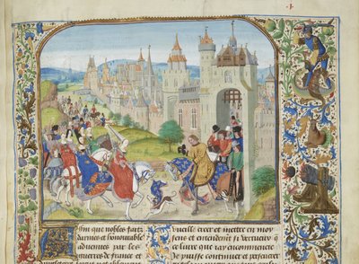 Isabelle de France accueillie par son frère Charles IV à Paris - Loyset Liedet