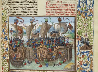 La bataille navale de Guernesey, 1342 - Loyset Liedet