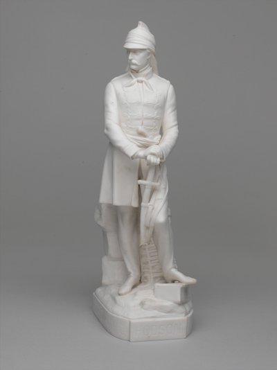 Statuette en porcelaine de Parian du Lieutenant (plus tard Major) William Hodson - Ltd Mintons