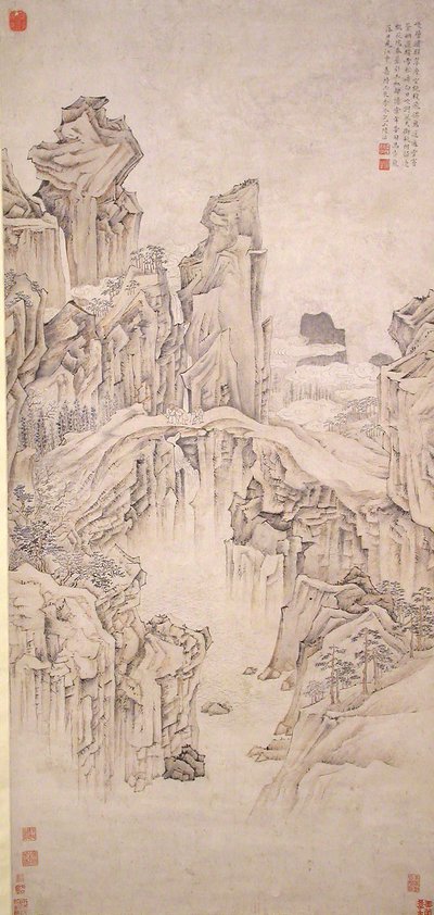 Pont naturel en roche, daté de 1556 - Lu Zhi