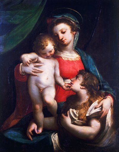 Madone et Enfant avec Marie-Madeleine - Luca Cambiaso