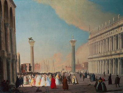 La Piazzetta, Venise, vue du sud depuis la façade de San Marco - Luca Carlevaris