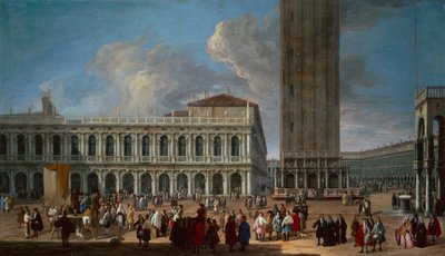 La Piazzetta et la Piazza San Marco, Venise - Luca Carlevaris