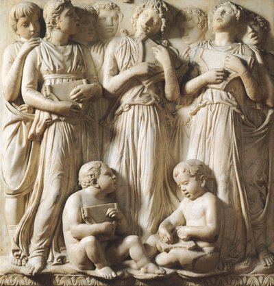 (détail) de la Cantoria dans la cathédrale de Santa Maria del Fiore, Florence - Luca Della Robbia