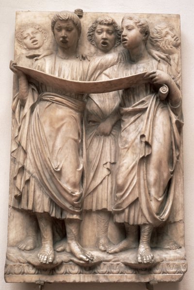 Anges chantants, relief de la Cantoria par Luca della Robbia, c.1435 - Luca Della Robbia