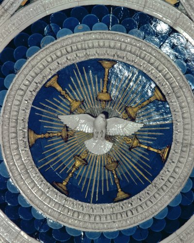 Le Saint-Esprit, rondel du tombeau du cardinal du Portugal, années 1460 - Luca Della Robbia