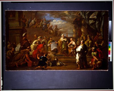 David montrant à Salomon les plans du temple - Luca Giordano