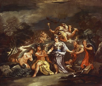Minerve comme patronne des arts et des sciences - Luca Giordano