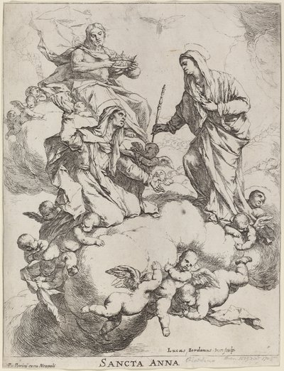 Sainte Anne Reçue par la Vierge et le Christ - Luca Giordano