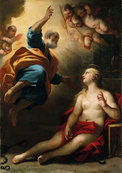 Saint Pierre guérissant Sainte Agathe - Luca Giordano