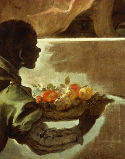 Serviteur présentant un panier de fruits (détail) - Luca Giordano