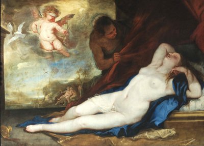 Vénus endormie, Amour et Satyre - Luca Giordano