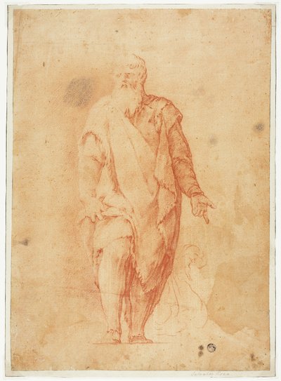 Homme barbu debout - Luca Giordano