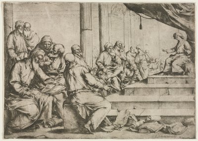 Le jeune Christ enseignant dans le temple - Luca Giordano