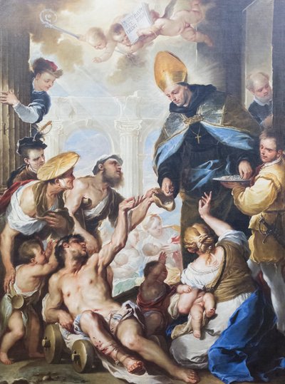 Les aumônes de Saint Thomas de Villanova - Luca Giordano