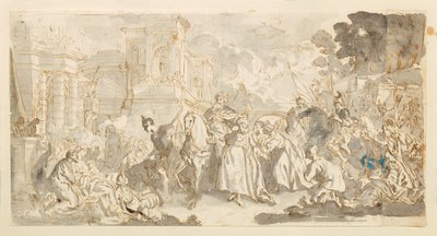 Tentation de Mordechai ( ) - Luca Giordano