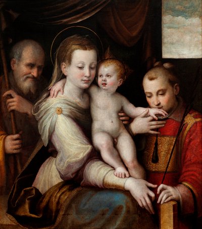 La Sainte Famille et Saint Étienne, c.1560 - Luca Longhi
