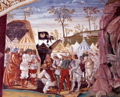 Benoît démasque la ruse de Totila, roi des Goths, pour tester sa clairvoyance, Riggio l