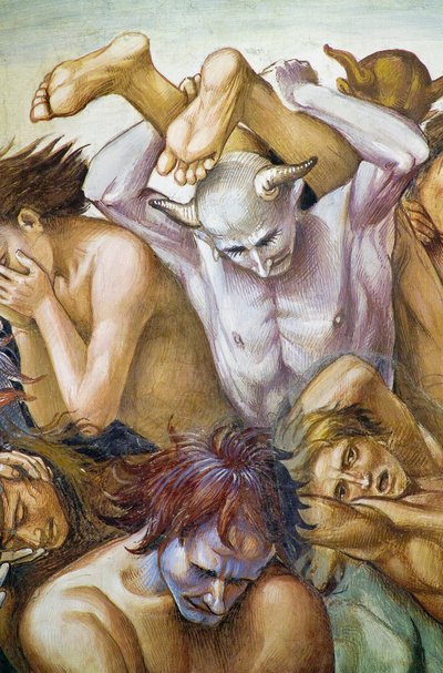 Damnés en enfer, du cycle de fresques du Jugement Dernier - Luca Signorelli