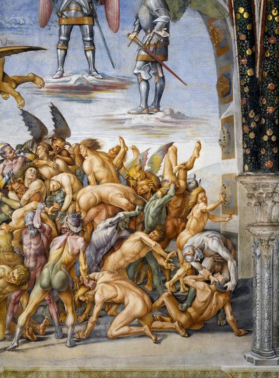 Damné en enfer, du cycle de fresques du Jugement dernier - Luca Signorelli