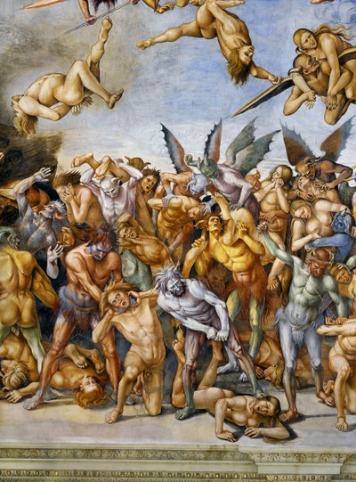 Damné en enfer, du cycle de fresques du Jugement Dernier - Luca Signorelli