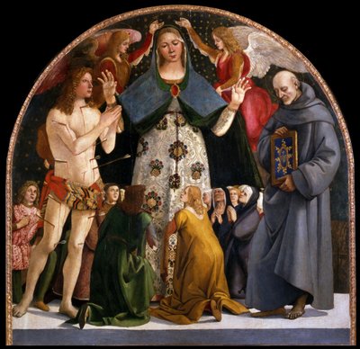 Madone de la Miséricorde et Saints Sébastien et Bernardin de Sienne, vers 1490 - Luca Signorelli