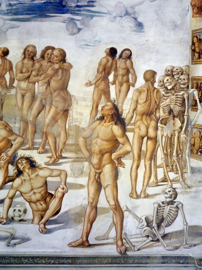 Résurrection de la chair, du cycle de fresques du Jugement dernier - Luca Signorelli