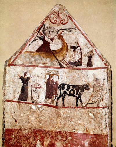 Un taureau conduit sur l