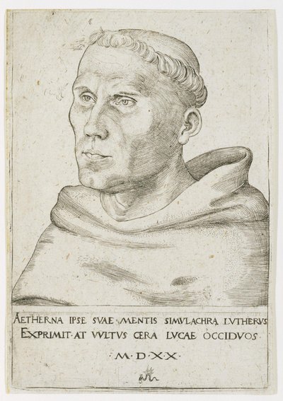 Martin Luther, buste en vue de trois-quarts - Lucas Cranach the Elder