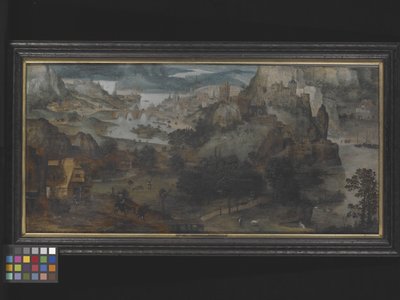 Paysage avec la fuite en Égypte - Lucas (circle of) Gassel