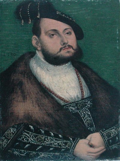 Portrait de Jean Frédéric (1503-54) Électeur de Saxe - Lucas (studio of) Cranach