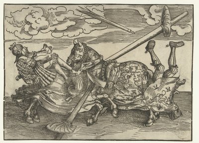 Tournoi allemand avec deux nobles en chevaliers - Lucas Cranach