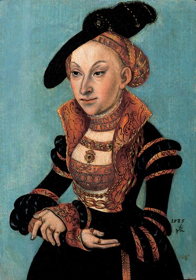 Portrait de Sibylle de Clèves, Électrice de Saxe, 1535 - Lucas Cranach