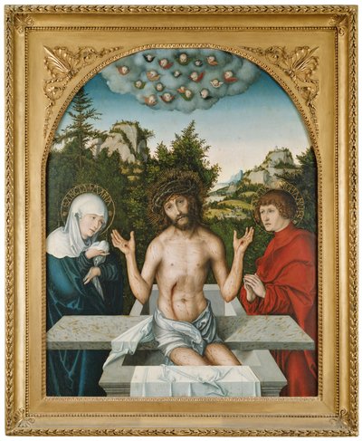 Schmerzensmann zwischen Maria und hl. Johannes - Lucas Cranach