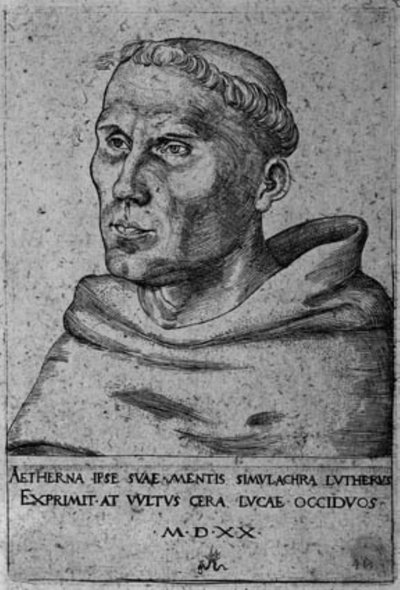 Martin Luther en moine augustin - Lucas Cranach d.Æ.